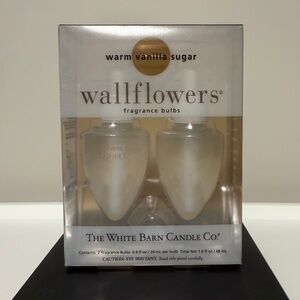The White Barn Candle Co Warm Vanilla Sugar Wallflower Refills 2 Bulbs NOS